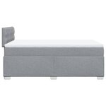 vidaXL Sommier à lattes de lit avec matelas Gris clair 120x200cm Tissu