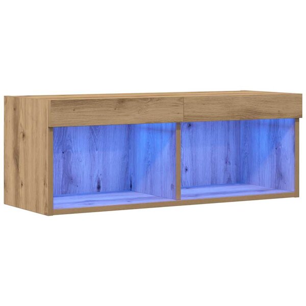 vidaXL Meuble TV chêne artisanal 80 x 30 x 30 cm Bois d'ingénierie