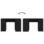 vidaXL Bureau chêne noir 120x42x76 cm bois d'ingénierie