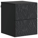 vidaXL Cabinet de chevet mural Noir 34 5 x 33 x 40 cm