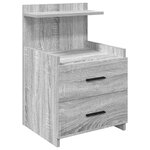 vidaXL Tables de chevet 2 pièces avec 2 tiroirs Gris Sonoma 40 x 36 5 x 62 cm