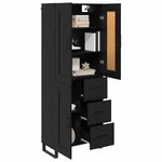 vidaXL Haut Armoire Chêne noir 69 5 x 34 x 180 cm Bois d'ingénierie