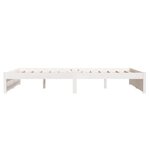 vidaXL Cadre de lit Blanc Bois massif 140x190 cm