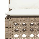 vidaXL Salon de jardin avec coussins 7 Pièces beige résine tressée