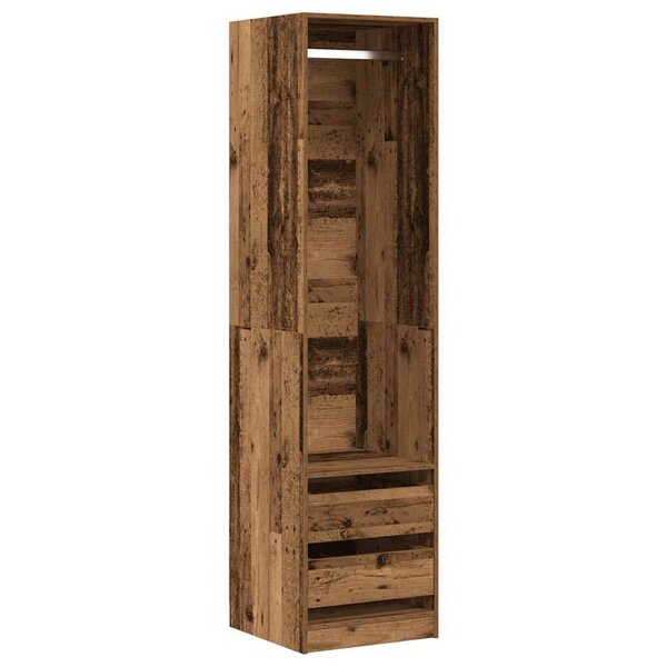 vidaXL Garde-robe vieux bois 50x50x200 cm bois d'ingénierie