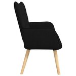 vidaXL Sofa 2 places Noir 115 x 61 x 87 cm Tissu