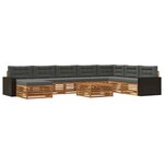 vidaXL Ensemble de canapés d'extérieur 9 Pièces Naturel et Anthracite