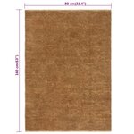 vidaXL Tapis à poils bouclés fait à la main 80x160 cm Jute et coton