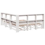 vidaXL Lit bibliothèque sans matelas blanc 150x200 cm bois pin massif