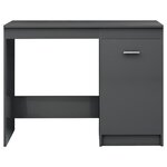 vidaXL Bureau Gris brillant 100x50x76 cm Aggloméré