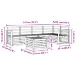 vidaXL Ensemble de canapés d'extérieur 6 pc Naturel Polyester