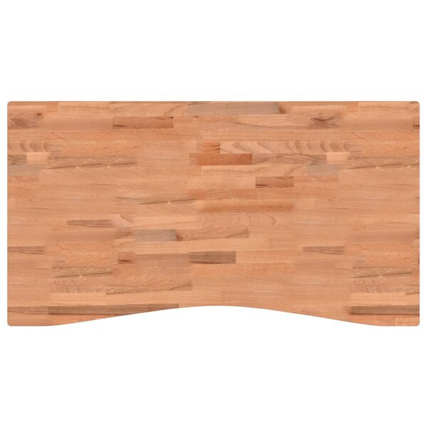 vidaXL Dessus de bureau 110x(55-60)x2 5 cm bois massif de hêtre