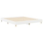 vidaXL Cadre de lit sans matelas blanc 160x200 cm bois d'ingénierie