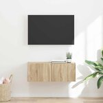 vidaXL Meuble TV mural Sonoma 60 x 31 x 29.5 cm Bois d'ingénierie