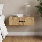 vidaXL Table d'appoint murale 59 x 34 5 x 17 cm Bois d'ingénierie