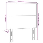 vidaXL Tête de lit Crème 80 cm Tissu en velours côtelé