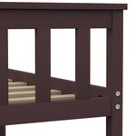 vidaXL Cadre de lit Marron foncé Bois de pin massif 120x200 cm