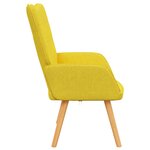 vidaXL Chaise de relaxation Jaune moutarde Tissu
