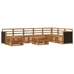 vidaXL Ensemble de canapés d'extérieur 7 pc Naturel