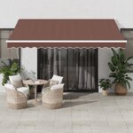 vidaXL Auvent rétractable automatique marron 400x300 cm