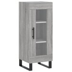 vidaXL Buffet Sonoma gris 34 5x34x90 cm Bois d'ingénierie