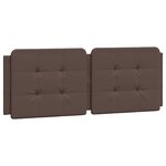 vidaXL Coussin de tête de lit Zadar marron 120 cm similicuir
