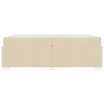 vidaXL Cadre de lit avec matelas Crème 200 x 200 cm tissu