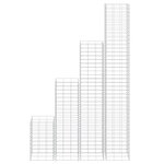 vidaXL Lits surélevés en gabion 4 Pièces 30x30x50/100/150/200 cm Fer