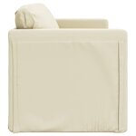 vidaXL Canapé-lit 2 en 1 crème 112x174x55 cm similicuir
