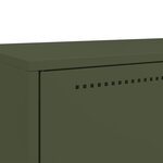 vidaXL Buffet haut vert olive 68x39x111 5 cm acier laminé à froid