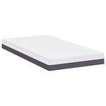 vidaXL Matelas Blanc et Gris 100 x 200 cm Tissu jacquard