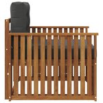 vidaXL Canapé d’extérieur Bois d'acacia massif et polyester