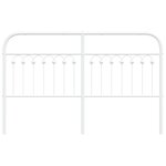 vidaXL Tête de lit métal blanc 150 cm