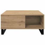 vidaXL Table basse Chêne artisanal 80 x 80 x 36 5 cm Bois d'ingénierie