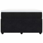 vidaXL Sommier à lattes de lit avec matelas Noir 120x200 cm Velours