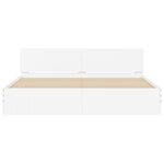 vidaXL Cadre de lit avec tête de lit et LED blanc 200x200 cm
