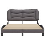 vidaXL Cadre de lit sans matelas gris 140x190 cm similicuir