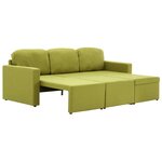 vidaXL Canapé-lit modulaire 3 places Vert Tissu