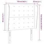 vidaXL Tête de lit avec oreilles Bleu 103x23x118/128 cm Tissu