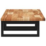 vidaXL Étagère de vasque murale acier et bois massif d'acacia