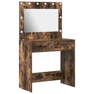 vidaXL Table de Toilette Chêne fumé 78 5 x 41 x 135 cm
