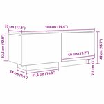 vidaXL Meuble TV Noir 100 x 35 x 40 cm Bois d'ingénierie