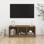 vidaXL Meuble TV Marron miel 104x33x41 cm Bois de pin massif