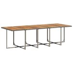 vidaXL Ensemble à manger de jardin 11Pièces avec coussins gris poly rotin