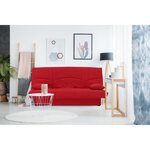 Banquette clic clac 3 places - Tissu rouge -  Style Contemporain - L 190 x P 92 cm - DREAM