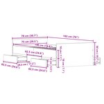 Lit vidaXL sans matelas Noir Chêne 75x190 cm Bois d'ingénierie