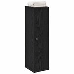 vidaXL Meuble de salle de bain avec porte-rouleau noir 20 5x22x72 cm