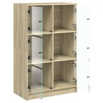 vidaXL Buffet haut avec portes chêne sonoma bois d'ingénierie