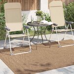 vidaXL Tapis de surface Moiré HUARTE Naturel 170 x 120 cm Polyester