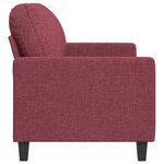 vidaXL Canapé à 2 places Rouge bordeaux 140 cm Tissu